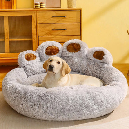 Cozy Fluffy Dog Bed - Warm and Stylish Winter Haven for Your Beloved Pets