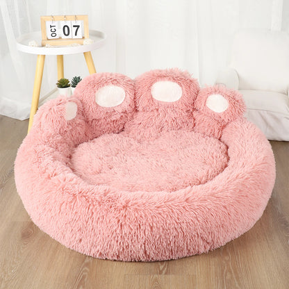 Cozy Fluffy Dog Bed - Warm and Stylish Winter Haven for Your Beloved Pets