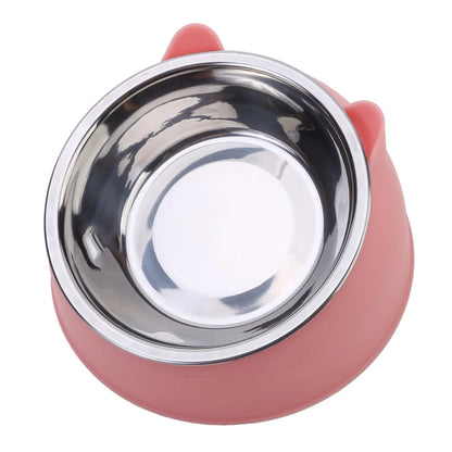 Elevate Your Pet's Dining Experience with Our Creative Inclined Stainless Steel Cat Bowls - Available in 1, 2, or 5 Packs!