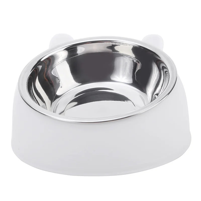 Elevate Your Pet's Dining Experience with Our Creative Inclined Stainless Steel Cat Bowls - Available in 1, 2, or 5 Packs!