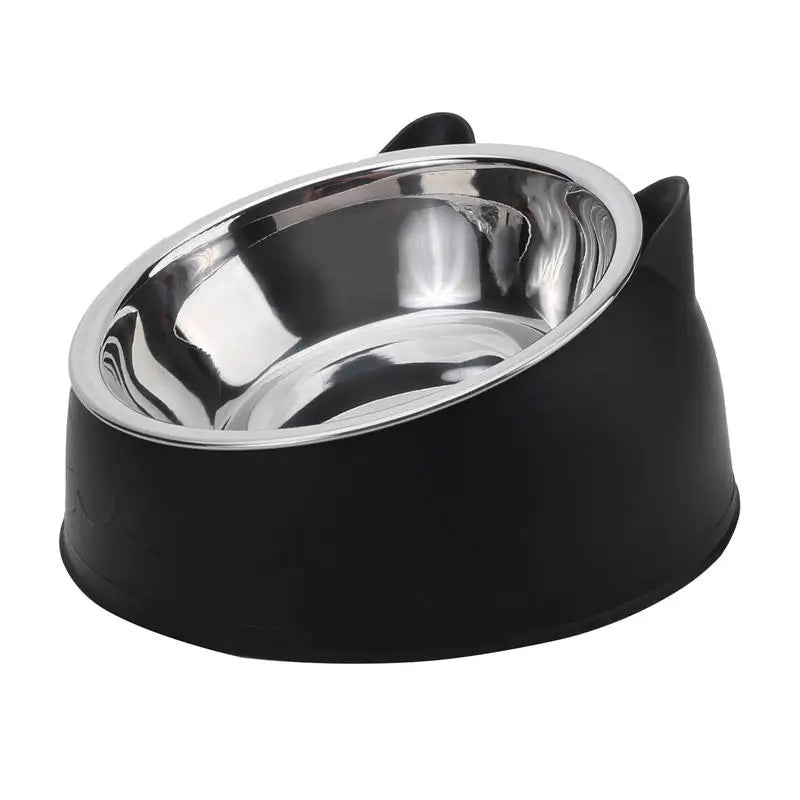 Elevate Your Pet's Dining Experience with Our Creative Inclined Stainless Steel Cat Bowls - Available in 1, 2, or 5 Packs!