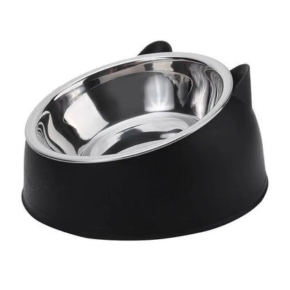 Elevate Your Pet's Dining Experience with Our Creative Inclined Stainless Steel Cat Bowls - Available in 1, 2, or 5 Packs!