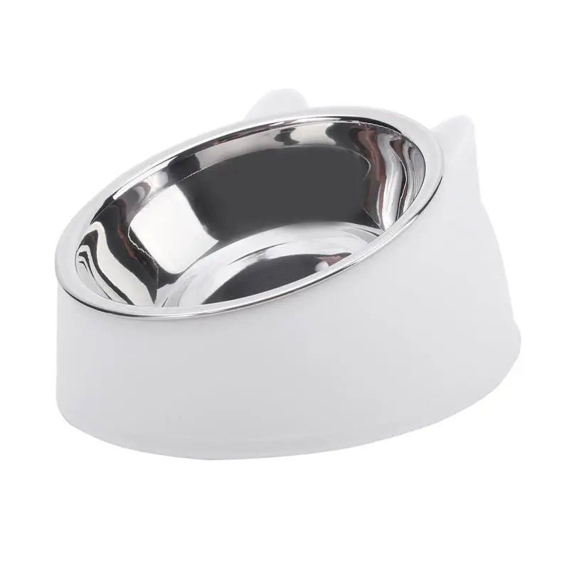 Elevate Your Pet's Dining Experience with Our Creative Inclined Stainless Steel Cat Bowls - Available in 1, 2, or 5 Packs!