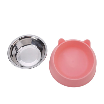 Elevate Your Pet's Dining Experience with Our Creative Inclined Stainless Steel Cat Bowls - Available in 1, 2, or 5 Packs!