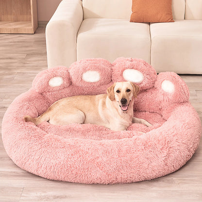 Cozy Fluffy Dog Bed - Warm and Stylish Winter Haven for Your Beloved Pets